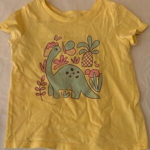 Carter's Yellow Short-Sleeve Tee with Mint Dino and Pink Accents